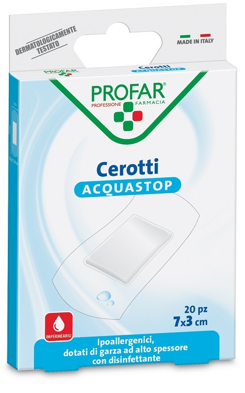 CEROTTO ACQUASTOP GRANDI 7X3 CM PROFAR 20 PEZZI - farmasorriso.com