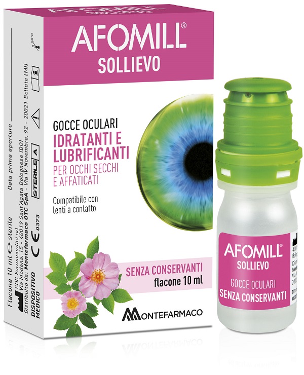 AFOMILL SOLLIEVO GOCCE OCULARI SOLLIEVO OCCHI 10 ML - farmasorriso.com