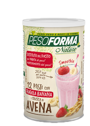 PESOFORMA NATURE SMOOTHIE FRAGOLA BANANA POLVERE 420 G - farmasorriso.com