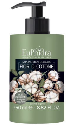 EUPHIDRA SAPONE LIQUIDO MANI COTONE IN FLACONE CON ETICHETTA DISPENSER - farmasorriso.com