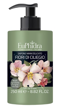EUPHIDRA SAPONE LIQUIDO MANI CILIEGIO IN FLACONE CON ETICHETTA DISPENSER - farmasorriso.com