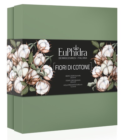EUPHIDRA COFANETTO FIORI DI COTONE CONTENENTE 1 BAGNO CREMA 1 ACQ PROFUMATA 1 - farmasorriso.com