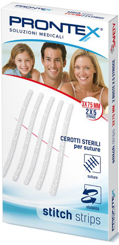 PRONTEX STITCH STRIPS 3X75 10 PEZZI - farmasorriso.com