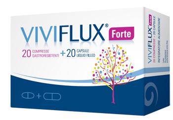 VIVIFLUX FORTE 20 COMPRESSE GASTRORESISTENTI + 20 CAPSULE LIQUID FILLER - farmasorriso.com