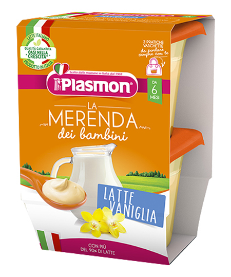 PLASMON LA MERENDA DEI BAMBINI MERENDE LATTE VANIGLIA ASETTICO 2 X 120 G - farmasorriso.com