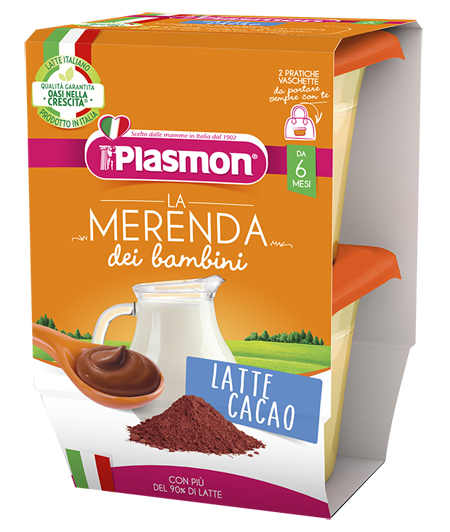 PLASMON LA MERENDA DEI BAMBINI MERENDE LATTE CACAO ASETTICO 2 X 120 G - farmasorriso.com