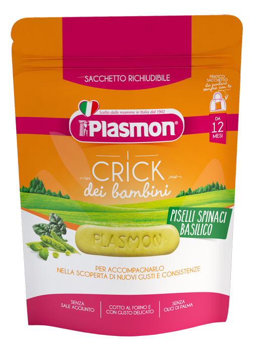 PLASMON CRICK SPINACI E PISELLI 100 G - farmasorriso.com