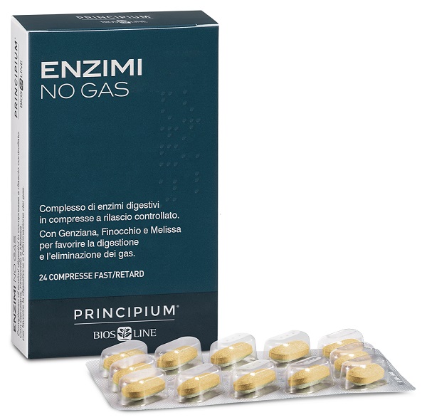 PRINCIPIUM ENZIMI NO GAS FAST/RETARD 24 COMPRESSE - farmasorriso.com