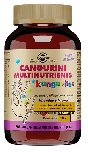CANGURINI MULTINUTRIENTS FRUTTI BOSCO 60 TAVOLETTE MASTICABILI - farmasorriso.com