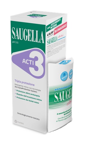 SAUGELLA ACTI3 250 ML + ASSORBENTI INTERNI OMAGGIO - farmasorriso.com