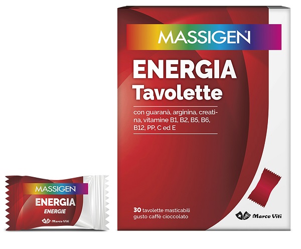 MASSIGEN ENERGIA 30 TAVOLETTE MASTICABILI - farmasorriso.com
