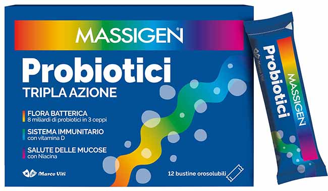MASSIGEN PROBIOTICI 12 STICKPACK DA 1 G PREZZO PIENO - farmasorriso.com