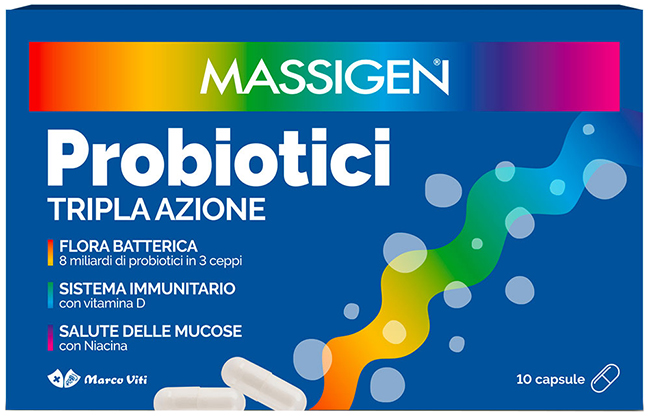 MASSIGEN PROBIOTICI 10 CAPSULE PREZZO PIENO - farmasorriso.com