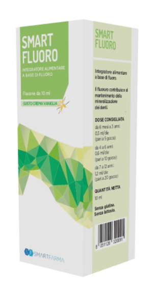 SMART FLUORO GOCCE 10 ML GUSTO CREMA VANIGLIA - farmasorriso.com