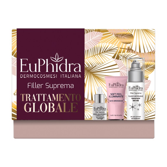EUPHIDRA FILLER SUPREMA TRATTAMENTO GLOBALE 1 ACIDO JALURONICO + 1 FLUIDO ANTIRUGHE + 1 MINI MASCHERA - farmasorriso.com