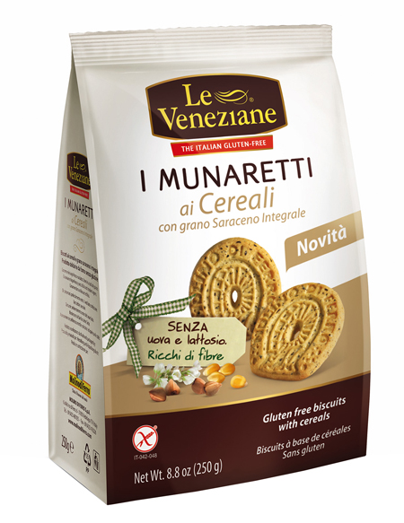 LE VENEZIANE MUNARETTI BISCOTTI CEREALI GRANO SARACENO INTEGRALE 250 G - farmasorriso.com