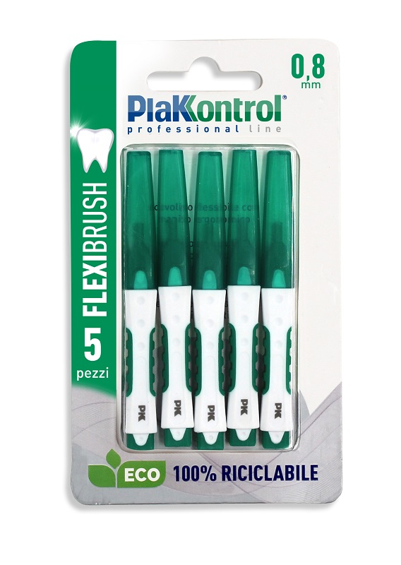 PLAKKONTROL FLEXIBRUSH SCOVOLINI INTERDENTALI 0,8 5 PEZZI - farmasorriso.com
