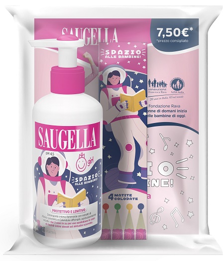 SAUGELLA GIRL + GADGET PROMOZIONE COSTITUITA DA UN BUNDLE COMPOSTO DA PRODOTTO GIRL 200 ML + IN OMAGGIO MATITE COLORATE - farmasorriso.com
