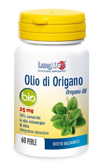 LONGLIFE OLIO ORIGANO BIO 60 PERLE DI GELATINA - farmasorriso.com