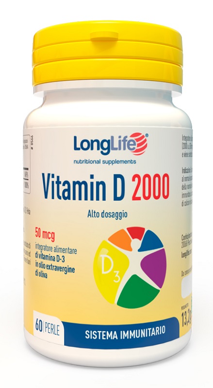 LONGLIFE VITAMIN D 2000 UI 60 PERLE - farmasorriso.com