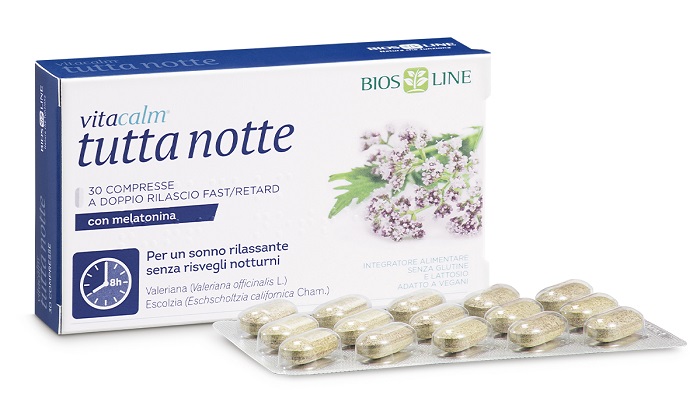 VITACALM TUTTA NOTTE CON MELATONINA 60 COMPRESSE - farmasorriso.com