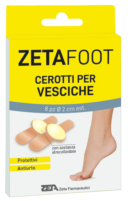 ZETAFOOT CEROTTO IDROCOLLOIDALE VESCICHE 8 PEZZI - farmasorriso.com