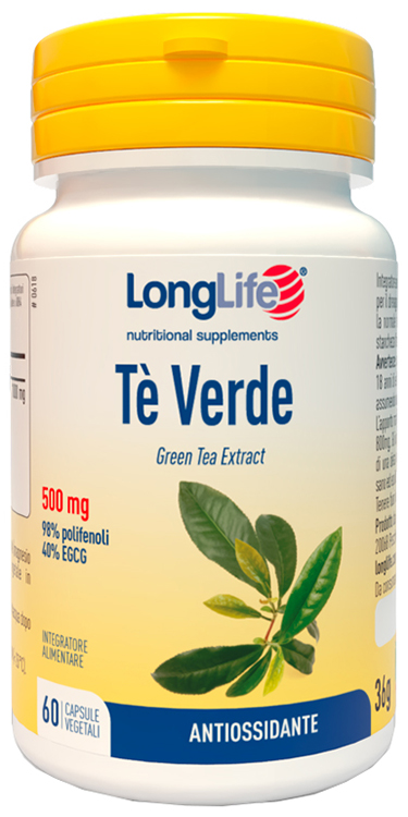LONGLIFE TE' VERDE 500MG 60 CAPSULE - farmasorriso.com