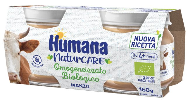 HUMANA OMOGENEIZZATO MANZO BIOLOGICO 2 PEZZI 80 G - farmasorriso.com