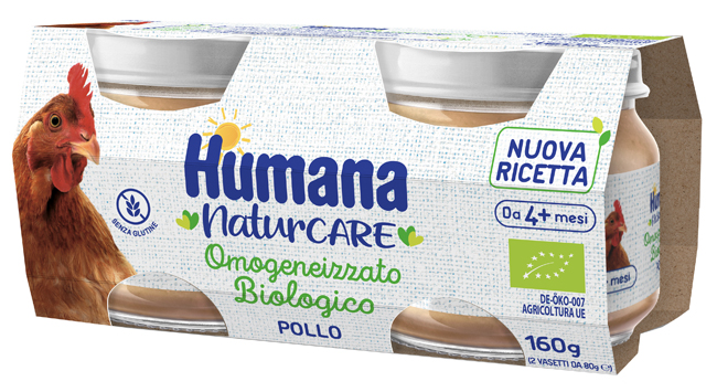 HUMANA OMOGENEIZZATO POLLO BIOLOGICO 2 PEZZI 80 G - farmasorriso.com
