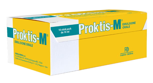 PROKTIS-M EMULSIONE ORALE 10 STICK DA 10 ML - farmasorriso.com