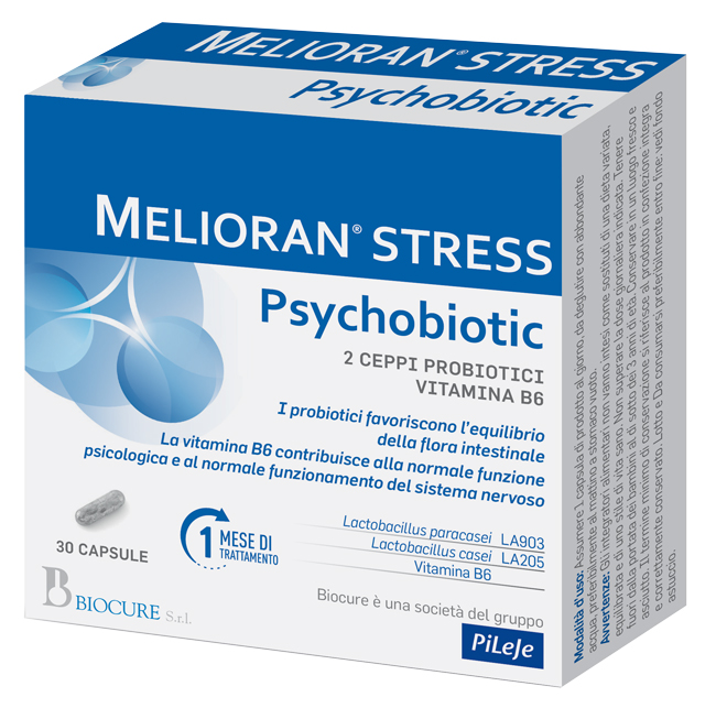MELIORAN STRESS PSYCHOBIOTIC 30 CAPSULE - farmasorriso.com