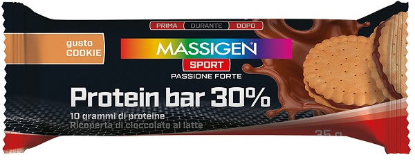 MASSIGEN SPORT PROTEIN BARRETTA 30% COOKIES 50 G - farmasorriso.com