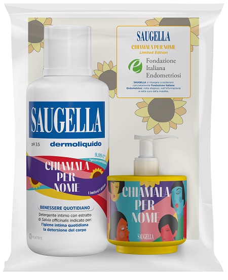 SAUGELLA BUNDLE DERMOLIQUIDO CHIAMALA PER NOME ENDOMETRIOSI PH 3,5 DETERGENTE INTIMO BENESSERE QUOTIDIANO 500ML + 150ML ACTI 3 IN OMAGGIO - farmasorriso.com