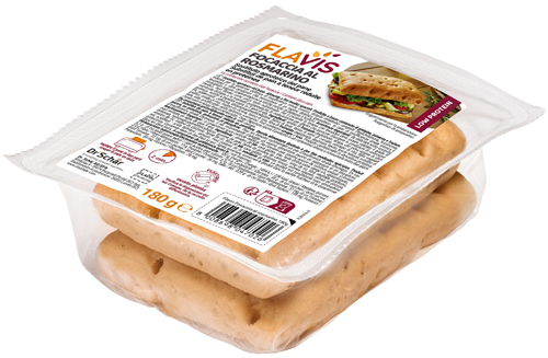 FLAVIS FOCACCIA ROSMARINO 2 PEZZI DA 90 G - farmasorriso.com