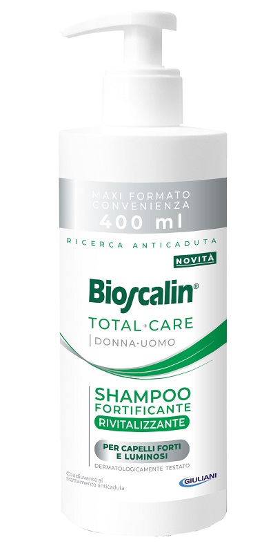 BIOSCALIN TOTAL CARE SHAMPOO FORTIFICANTE RIVITALIZZANTE 400 ML - farmasorriso.com