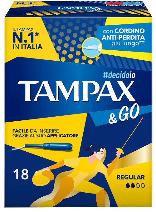 TAMPAX &GO REGULAR 18 PEZZI - farmasorriso.com