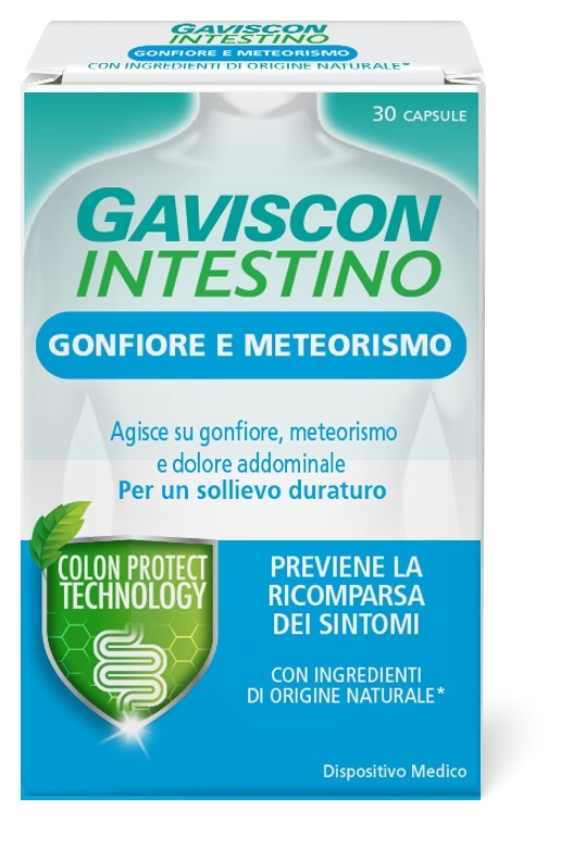 GAVISCON INTESTINO GONFIORE E METEORISMO 30 CAPSULE - farmasorriso.com