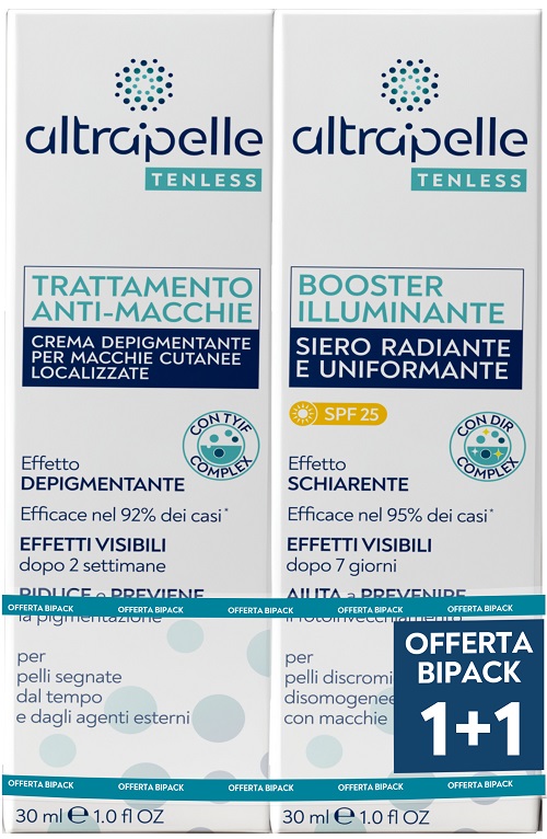 ALTRAPELLE TENLESS BIPACK 1 ANTIMACCHIE 30 ML + 1 CREMA DEPIGMENTANTE 30 ML - farmasorriso.com