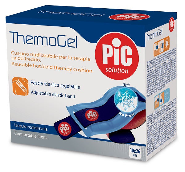 CUSCINO THERMOGEL TERAPIA CALDO FREDDO 10X26 CM CON FASCIA ELASTICA ITC - farmasorriso.com