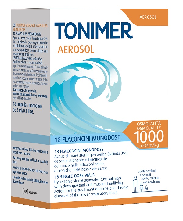 TONIMER AEROSOL 1000MOSM/KG 18 FLACONCINI MONODOSE DA 3 ML - farmasorriso.com