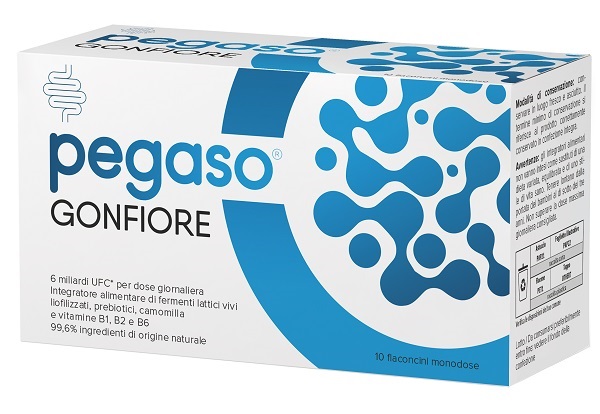 PEGASO GONFIORE 10 FLACONCINI DA 10 ML SENZA GLUTINE NATURALMENTE PRIVO DI LATTOSIO - farmasorriso.com