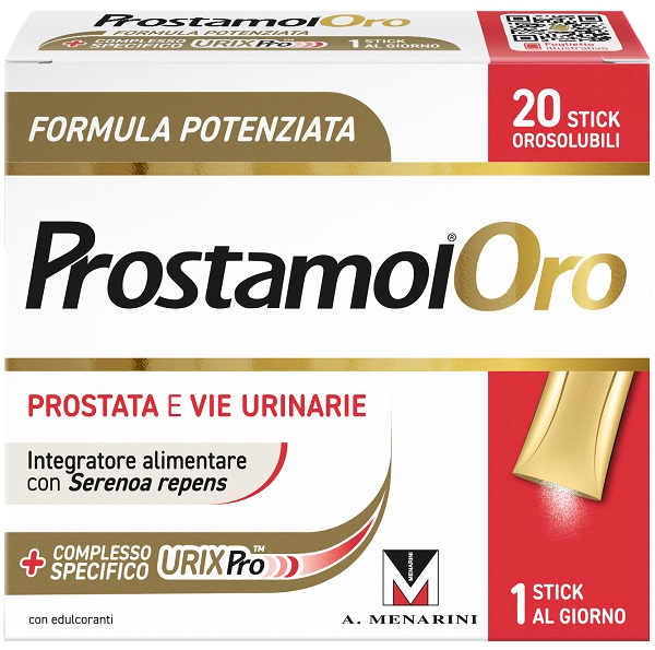 PROSTAMOL ORO 20 STICK OROSOLUBILI DA 1,6 G GUSTO FRUTTI ROSSI CON EDULCORANTI SENZA ZUCCHERI SENZA GLUTINE NATURALMENTE PRIVO DI LATTOSIO - farmasorriso.com