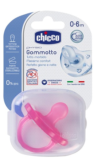 CHICCO GOMMOTTO IN SILICONE GIRL 0-6 MESI 1 PEZZO - farmasorriso.com