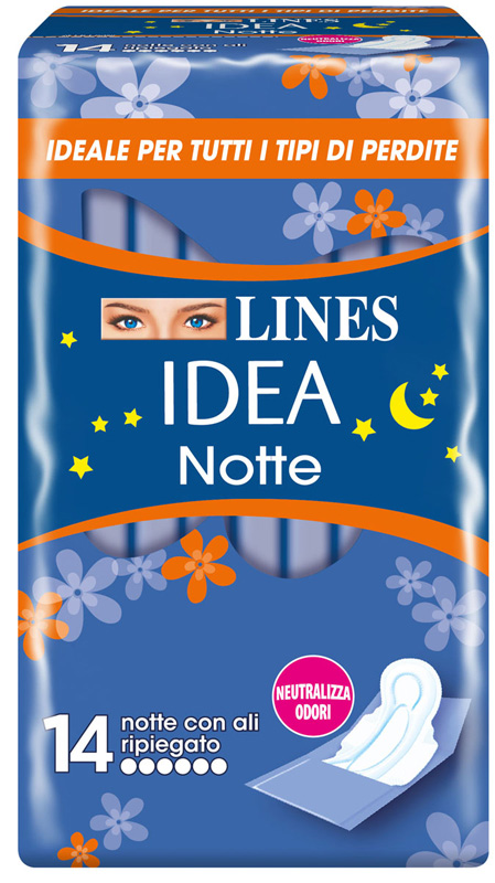 LINES IDEA NOTTE CON ALI RIPIEGATE 14 PEZZI - farmasorriso.com