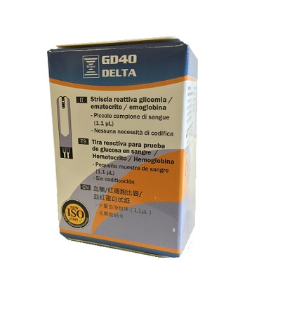 STRISCE MISURAZIONE GLICEMIA BRUNO GD40 DELTA 25 PEZZI - farmasorriso.com