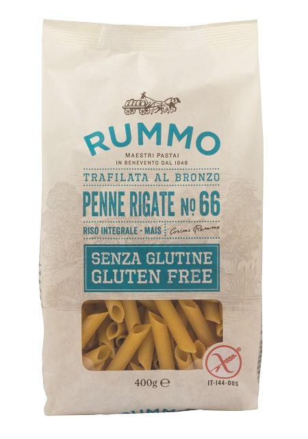 RUMMO PENNE RIGATE N66 DI RISO INTEGRALE E MAIS 400 G - farmasorriso.com