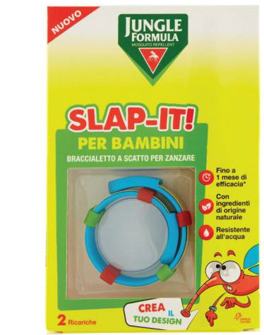 JUNGLE FORMULA SLAP-IT BRACCIALETTO ANTI-ZANZARE PER BAMBINI+ 2 RICARICHE - farmasorriso.com