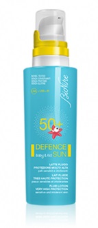 DEFENCE SUN 50+ BABY&KID LATTE FLUIDO PROTEZIONE MOLTO ALTA 125 ML - farmasorriso.com