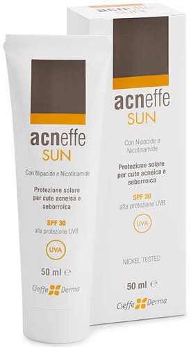 ACNEFFE SUN SPF 30 ALTA PROTEZIONE UVB PER CUTE ACNEICA E SEBORROICA 50 ML - farmasorriso.com