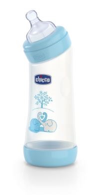 CHICCO BIBERON WELL BEING ANGOLATO IN POLIPROPILENE BOY DA 250 ML NORMAL SILICONE - farmasorriso.com